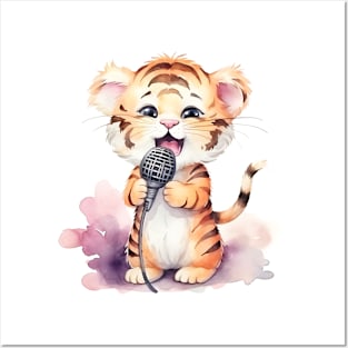 Bengal Tiger Singing Posters and Art